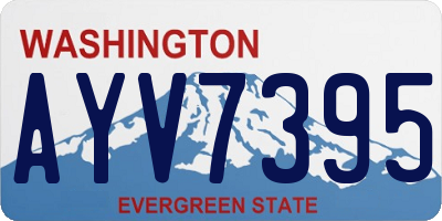 WA license plate AYV7395
