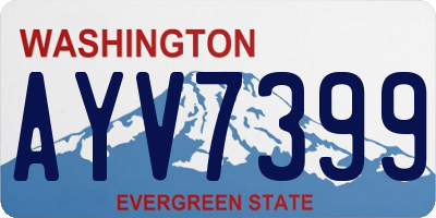 WA license plate AYV7399