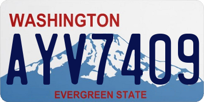 WA license plate AYV7409
