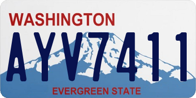 WA license plate AYV7411