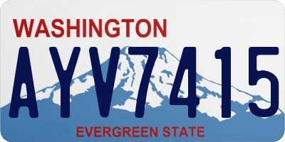 WA license plate AYV7415