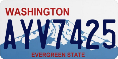 WA license plate AYV7425