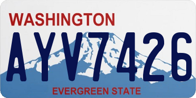 WA license plate AYV7426