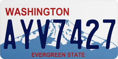WA license plate AYV7427