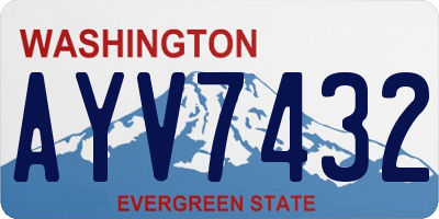 WA license plate AYV7432