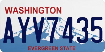 WA license plate AYV7435