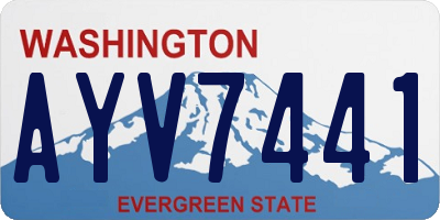 WA license plate AYV7441