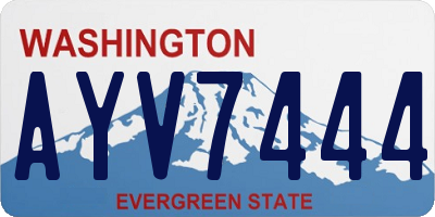 WA license plate AYV7444