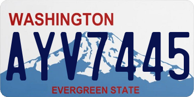 WA license plate AYV7445