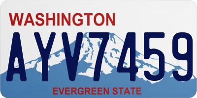 WA license plate AYV7459