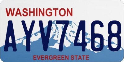 WA license plate AYV7468