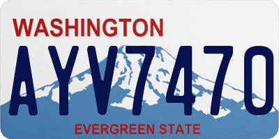 WA license plate AYV7470
