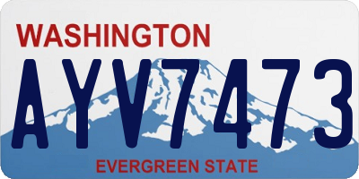 WA license plate AYV7473
