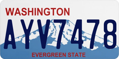 WA license plate AYV7478