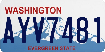 WA license plate AYV7481