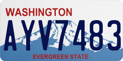 WA license plate AYV7483