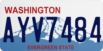 WA license plate AYV7484