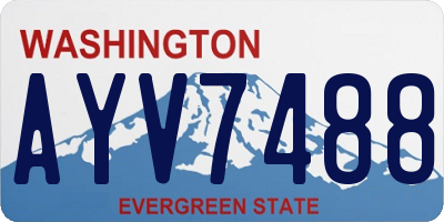 WA license plate AYV7488