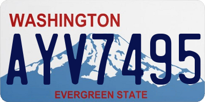 WA license plate AYV7495