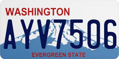 WA license plate AYV7506