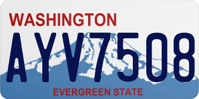 WA license plate AYV7508