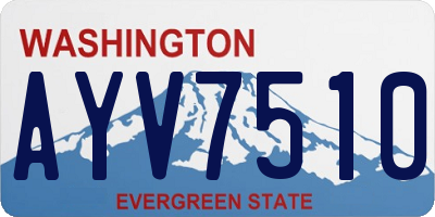 WA license plate AYV7510