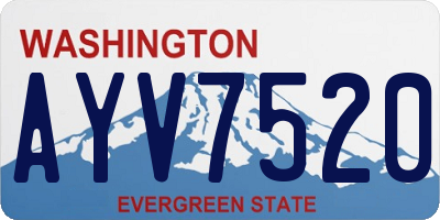 WA license plate AYV7520