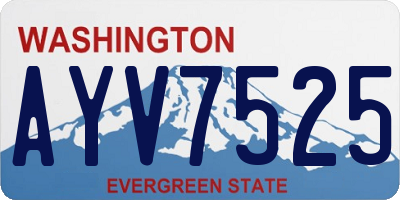 WA license plate AYV7525