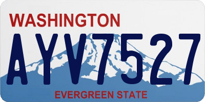 WA license plate AYV7527