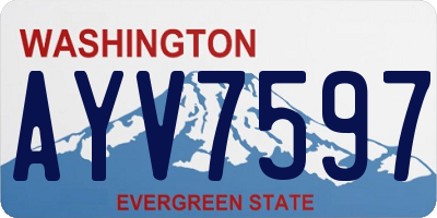 WA license plate AYV7597
