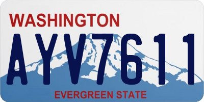 WA license plate AYV7611
