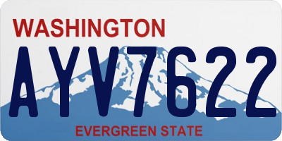 WA license plate AYV7622