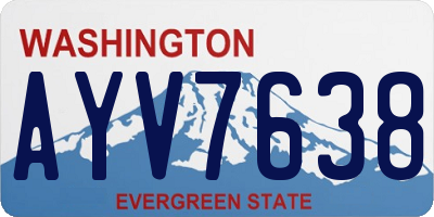 WA license plate AYV7638