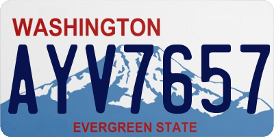 WA license plate AYV7657