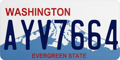 WA license plate AYV7664