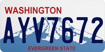 WA license plate AYV7672
