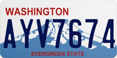 WA license plate AYV7674