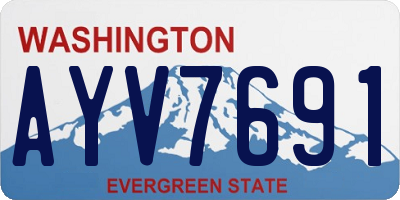 WA license plate AYV7691