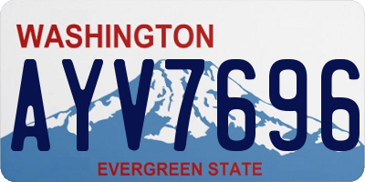 WA license plate AYV7696