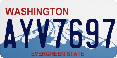 WA license plate AYV7697