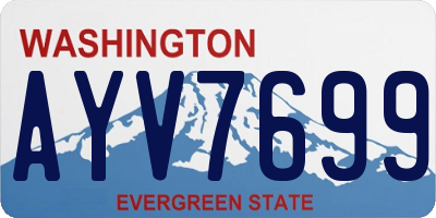 WA license plate AYV7699