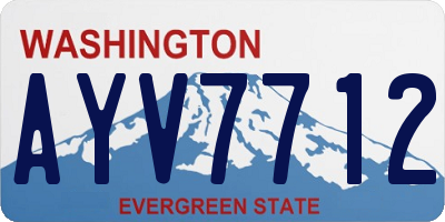 WA license plate AYV7712