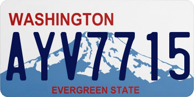 WA license plate AYV7715
