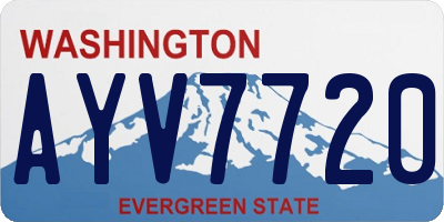 WA license plate AYV7720