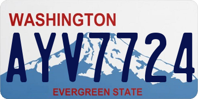WA license plate AYV7724
