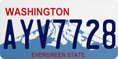 WA license plate AYV7728