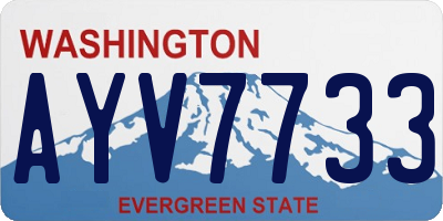 WA license plate AYV7733