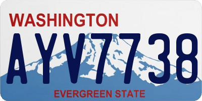 WA license plate AYV7738