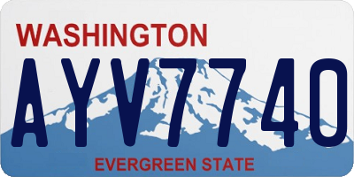 WA license plate AYV7740