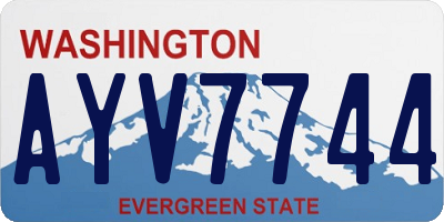 WA license plate AYV7744